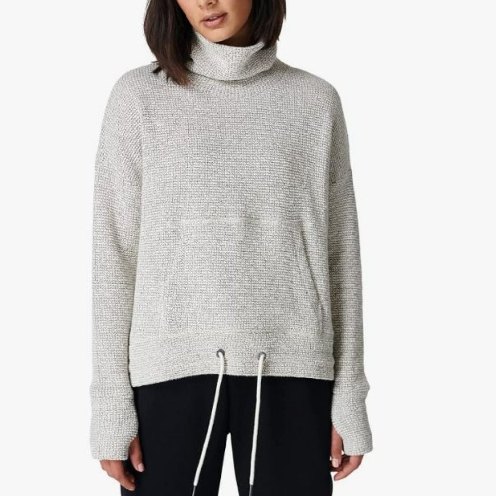 Sweaty Betty Restful Boucle Textured Knit Sweatshirt Athleisure Cozy Loungewear